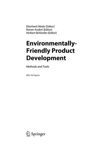 Tapa de Environmentally-friendly product development