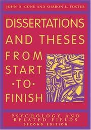 Tapa de Dissertations and theses from start to finish