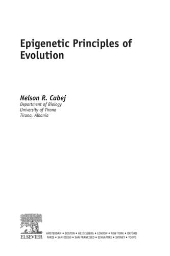 Tapa de Epigenetic principles of evolution