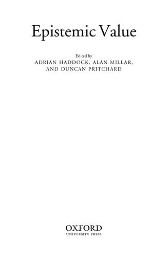 Tapa de Epistemic value
