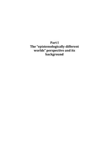 Tapa de Epistemologically different worlds