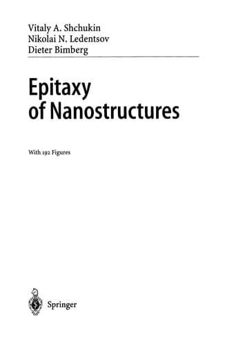 Tapa de Epitaxy of Nanostructures