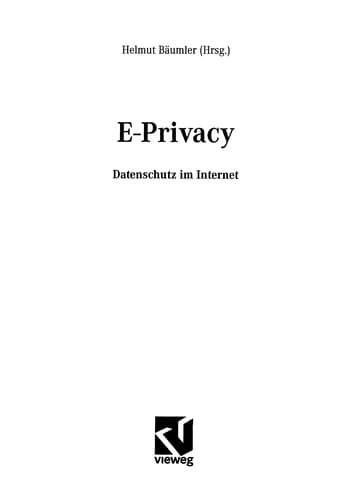 Tapa de E-Privacy