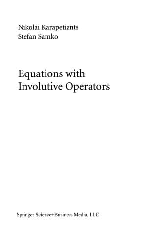 Tapa de Equations with Involutive Operators