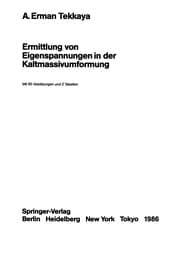 Tapa de Ermittlung von Eigenspannungen in der Kaltmassivumformung