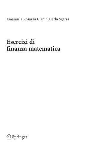 Tapa de Esercizi di finanza matematica