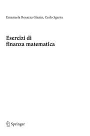 Tapa de Esercizi di finanza matematica