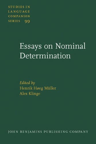 Tapa de Essays on nominal determination