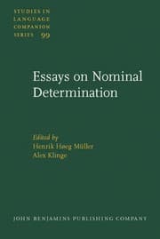 Tapa de Essays on nominal determination