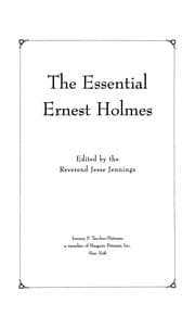 Tapa de The essential Ernest Holmes