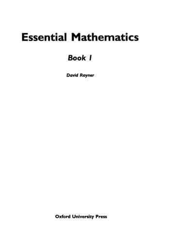Tapa de Essential Mathematics