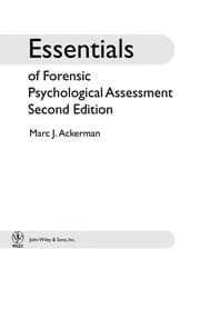 Tapa de Essentials of forensic psychological assessment