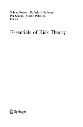 Tapa de Essentials of Risk Theory
