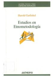 Tapa de Estudios en etnometodologi a