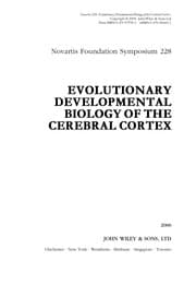 Tapa de Evolutionary developmental biology of the cerebral cortex