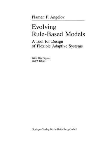 Tapa de Evolving Rule-Based Models