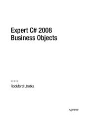 Tapa de Expert C# 2008 business objects