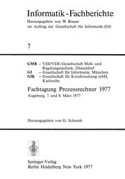 Tapa de Fachtagung Prozessrechner 1977