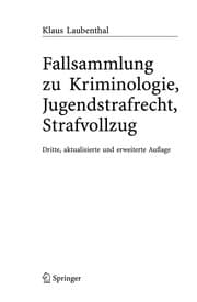 Tapa de Fallsammlung zu Kriminologie, Jugendstrafrecht, Strafvollzug (Juristische ExamensKlausuren) (German Edition)