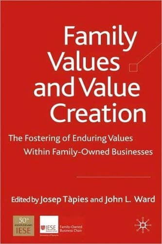 Tapa de Family values and value creation