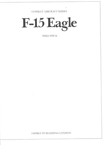 Tapa de F-15 Eagle (Combat Aircraft, 1)