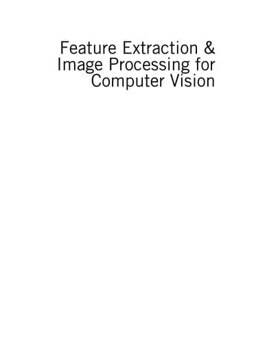 Tapa de Feature Extraction & Image Processing for Computer Vision