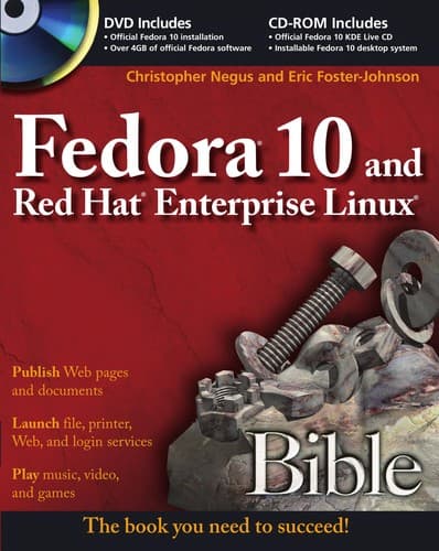 Tapa de Fedora 10 and Red Hat Enterprise Linux bible