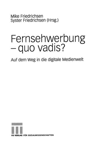 Tapa de Fernsehwerbung -- quo vadis?