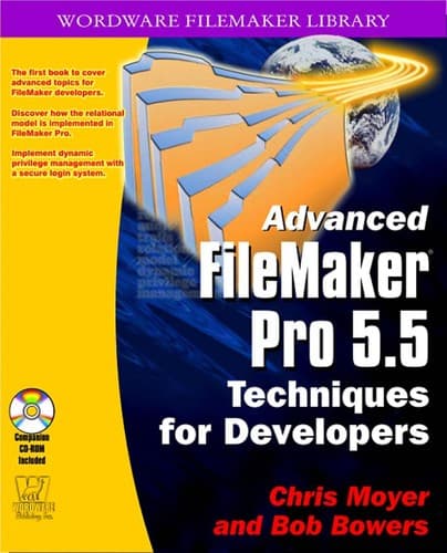 Tapa de Advanced FileMaker pro 5.5 techniques for developers