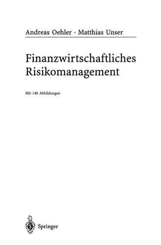 Tapa de Finanzwirtschaftliches Risikomanagement