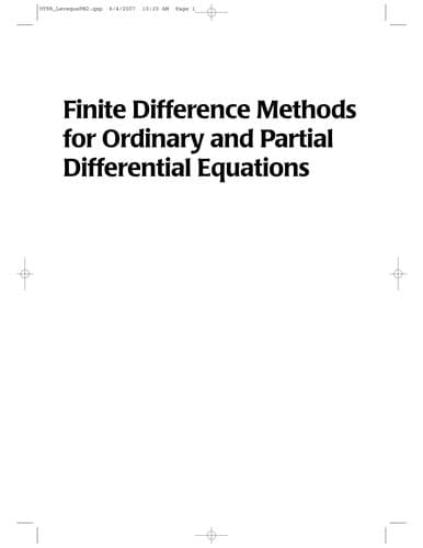 Tapa de Finite difference methods for ordinary and partial differential equations