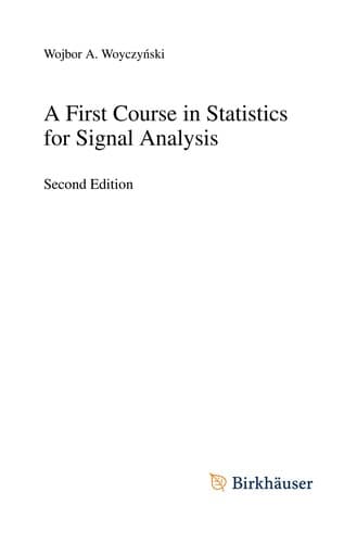 Tapa de A first course in statistics for signal analysis