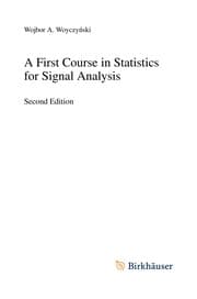 Tapa de A first course in statistics for signal analysis