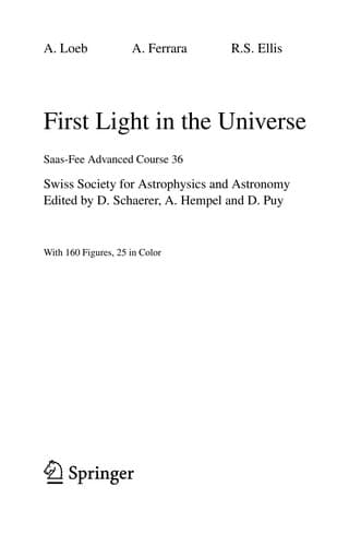 Tapa de First light in the universe