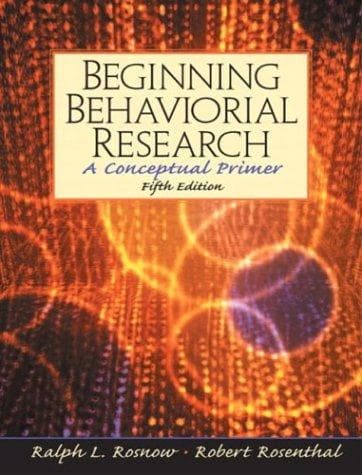 Tapa de Beginning Behavioral Research
