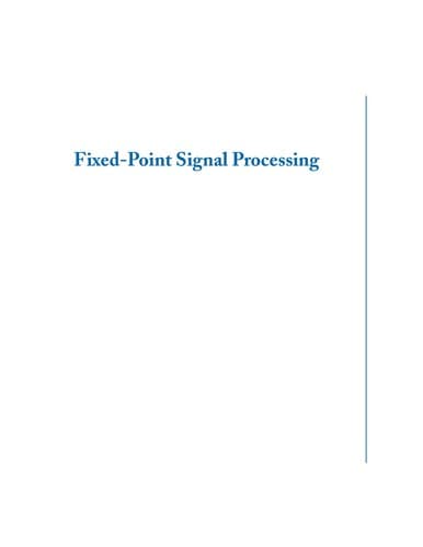 Tapa de Fixed-point Signal Processors