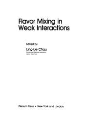 Tapa de Flavor Mixing in Weak Interactions