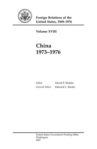 Tapa de China, 1973-1976