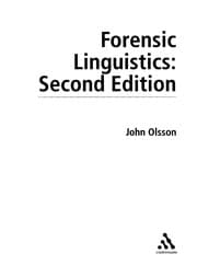 Tapa de Forensic linguistics