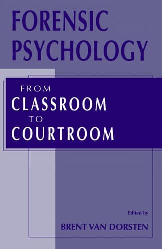 Tapa de Forensic psychology