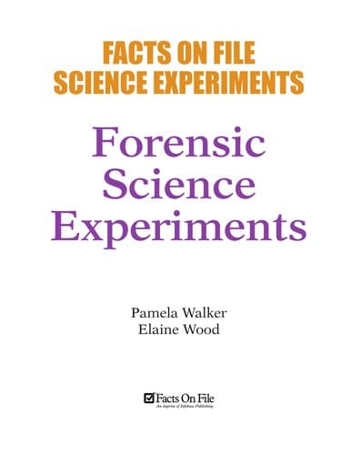 Tapa de Forensic science experiments