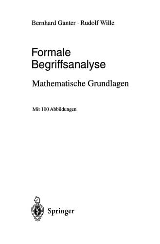 Tapa de Formale Begriffsanalyse