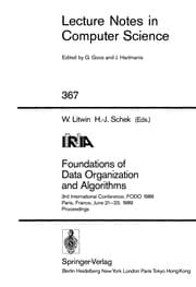 Tapa de Foundations of data organization and algorithms