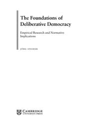 Tapa de The foundations of deliberative democracy
