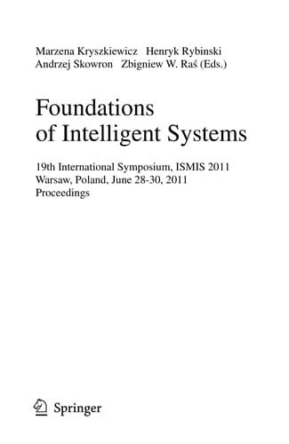 Tapa de Foundations of Intelligent Systems