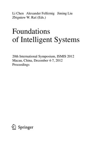 Tapa de Foundations of Intelligent Systems