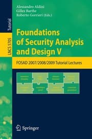 Tapa de Foundations of Security Analysis and Design V