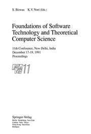 Tapa de Foundations of Software Technology and Theoretical Computer Science 11th Conference, New Delhi, India December 17-19, 1991 Proceedings (Foundations of ... Technology and Theoretical Computer Science)