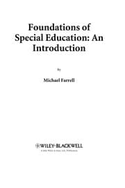 Tapa de Foundations of Special Education