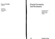 Tapa de Fractal geometry and stochastics